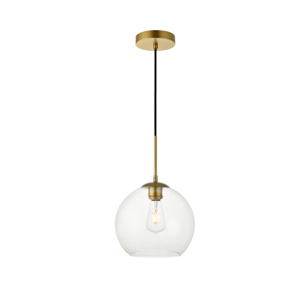 Baxter 1 Light Brass Pendant With Clear Glass. Picture 1