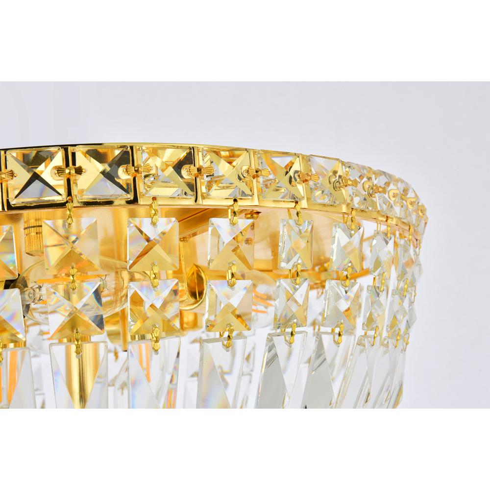 Tranquil 6 Light Gold Flush Mount Clear Royal Cut Crystal. Picture 5