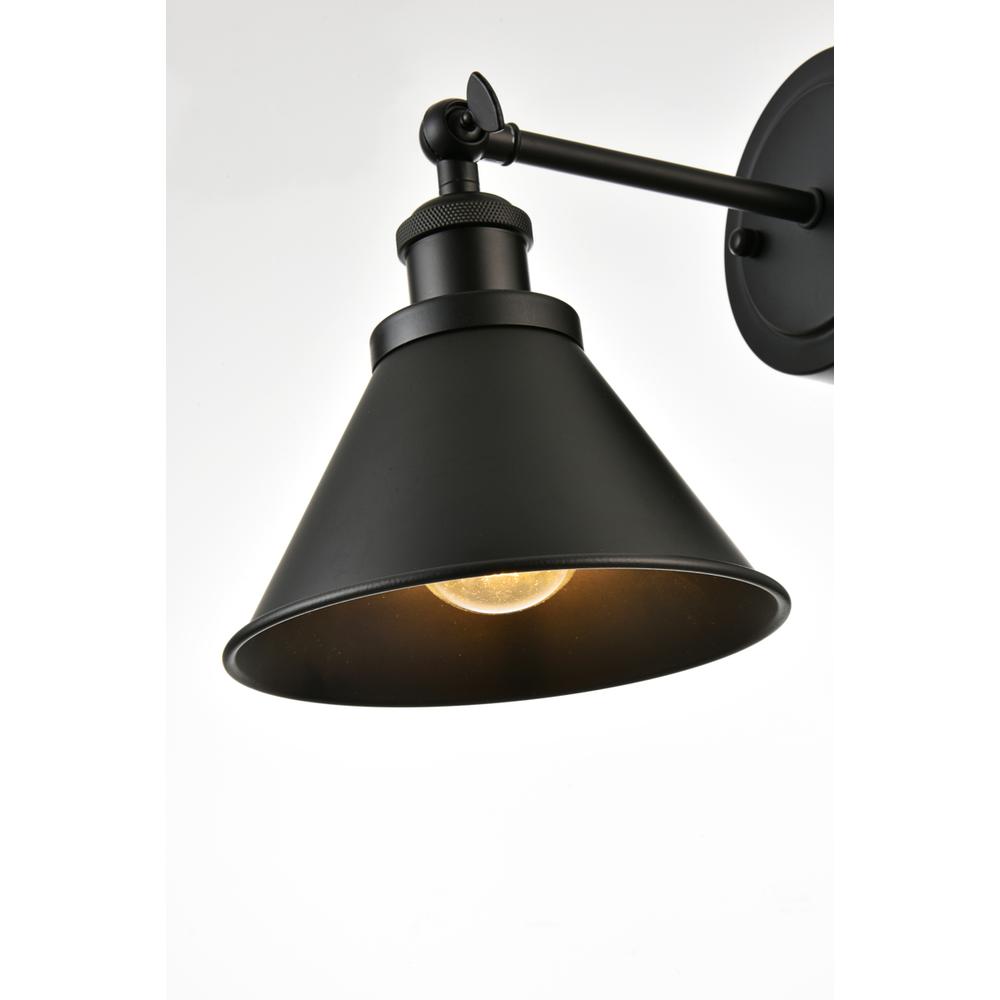 Blaise 1 Light Black Plug In Wall Sconce. Picture 3
