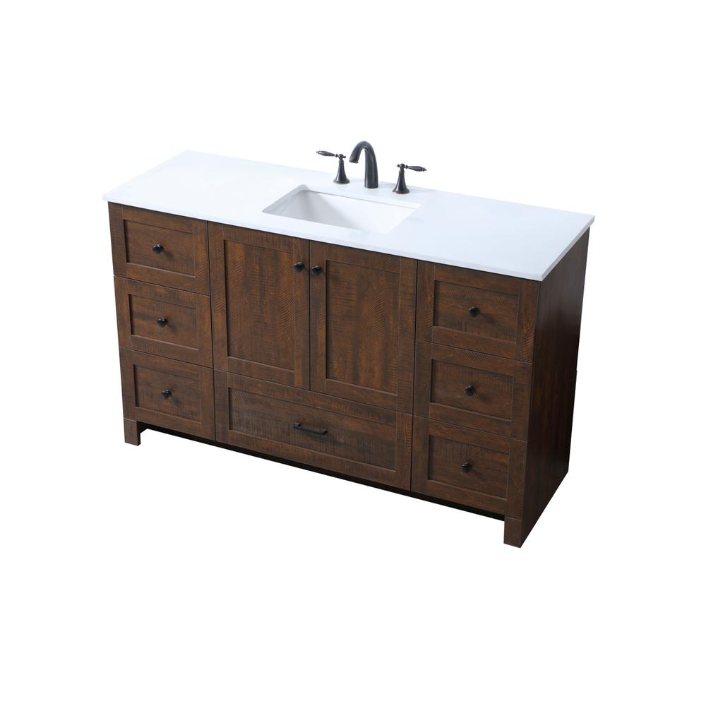 54 Inch Single Bathroom Vanity In Expresso. Picture 8