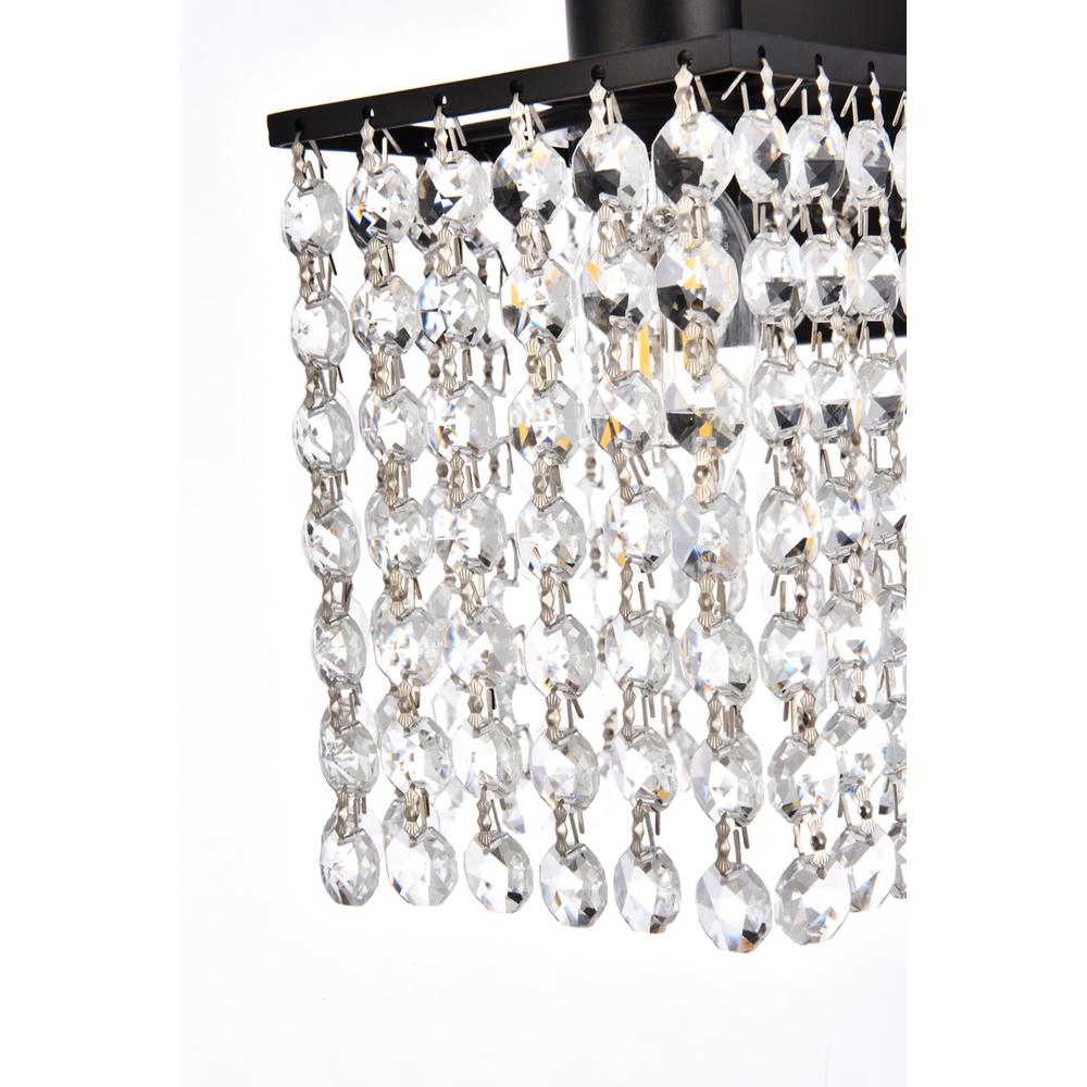 Phineas 1 Light Bath Sconce In Black With Clear Crystals. Picture 6