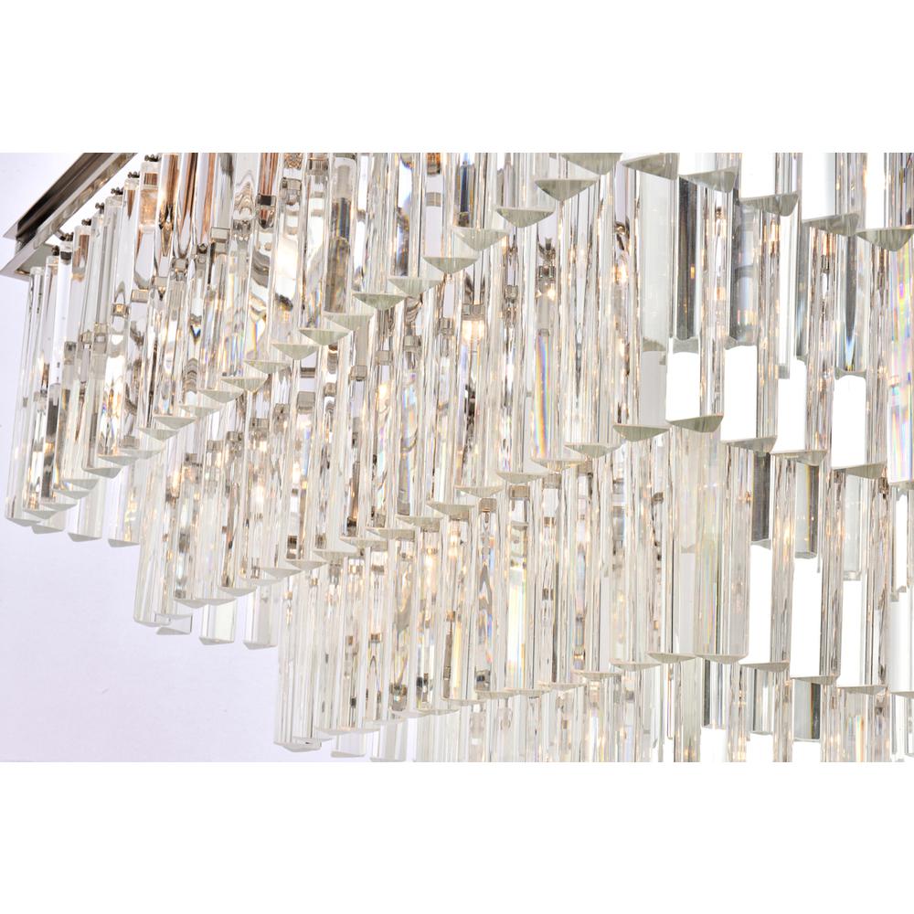 Sydney 34 Inch Square Crystal Chandelier In Polished Nickel. Picture 3