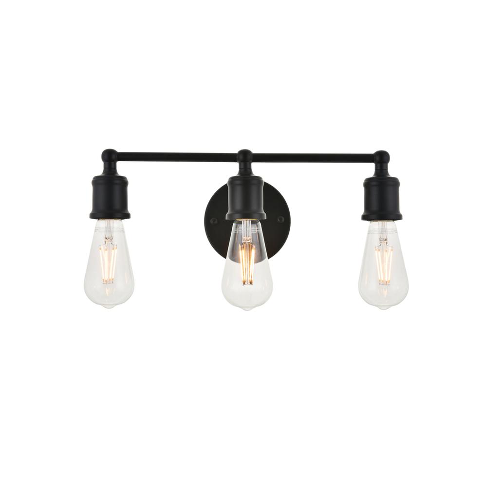 Serif 3 Light Black Wall Sconce. Picture 1