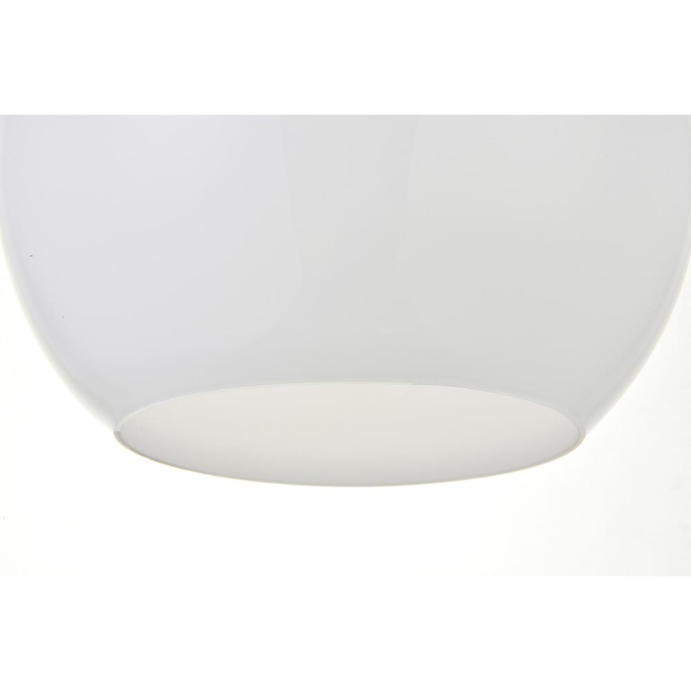 Baxter 1 Light Black Pendant With Frosted White Glass. Picture 4