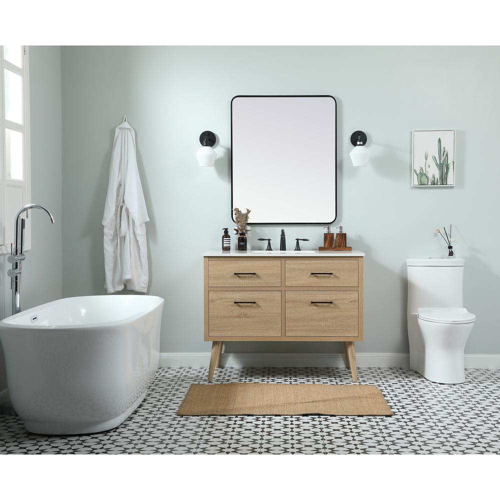 42 Inch Single Bathroom Vanity In Mango Wood. Picture 4
