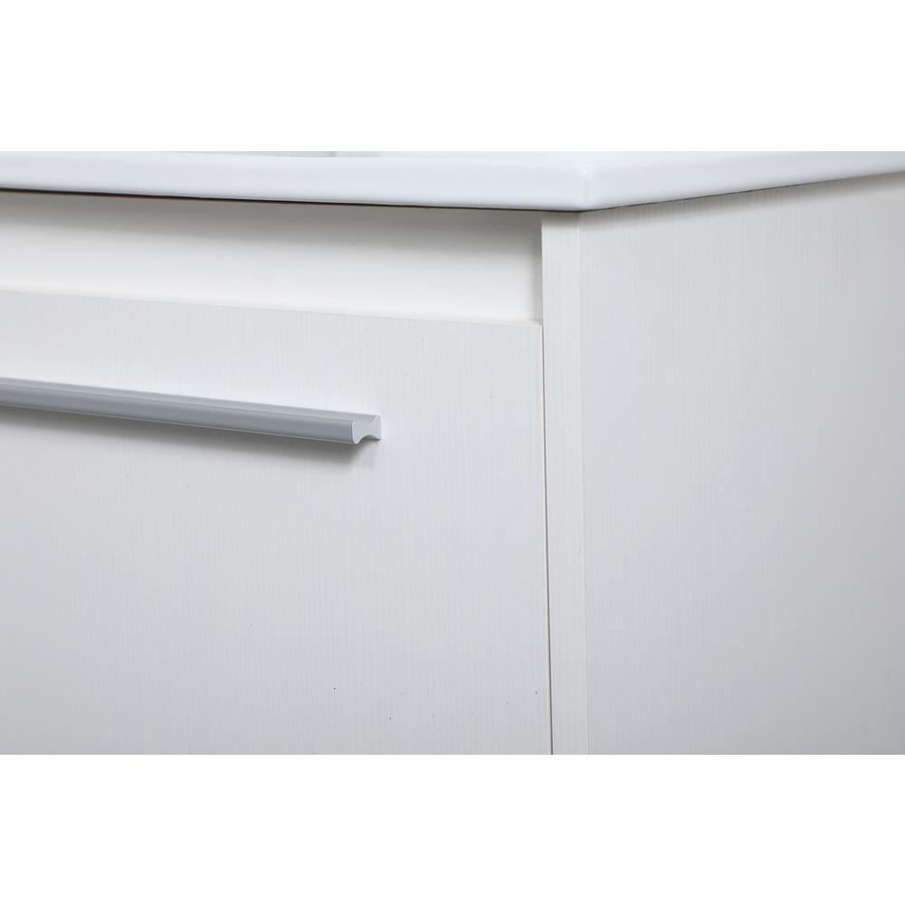 36 Inch  Single Bathroom Floating Vanity In White. Picture 5