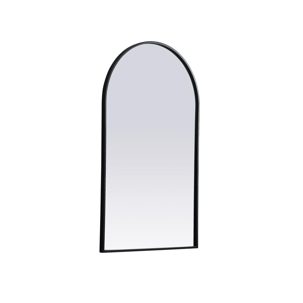 Metal Frame Arch Mirror 24X40 Inch In Black. Picture 7