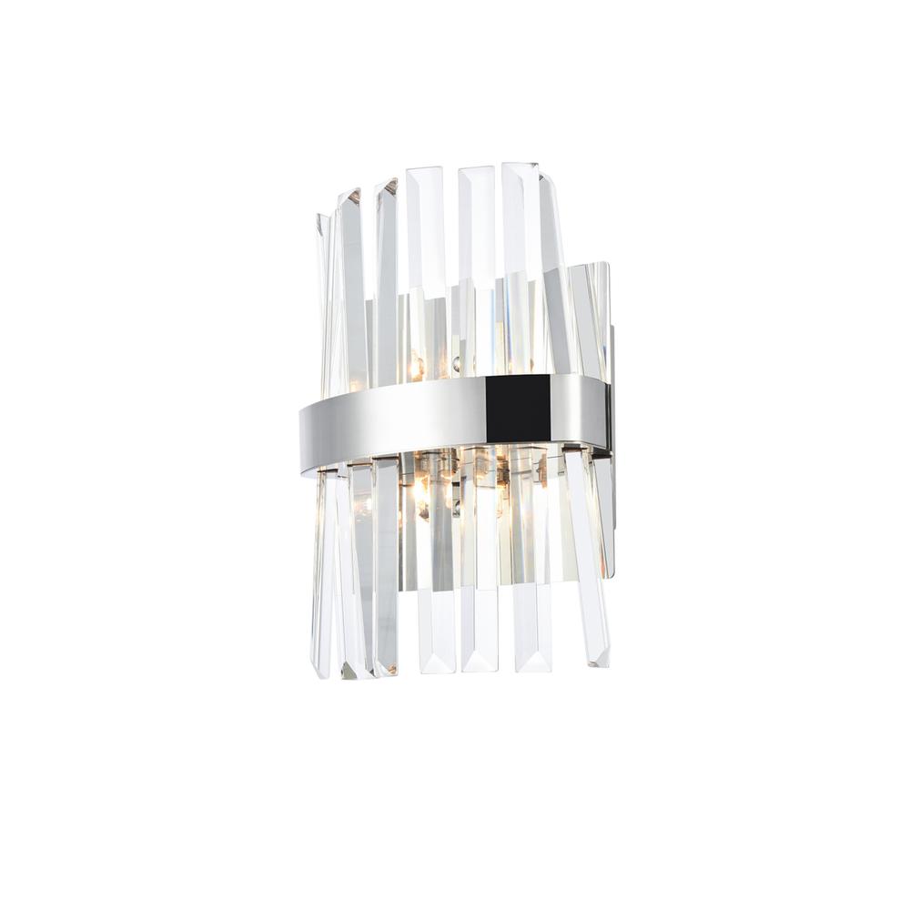 Serephina 8 Inch Crystal Bath Sconce In Chrome. Picture 2