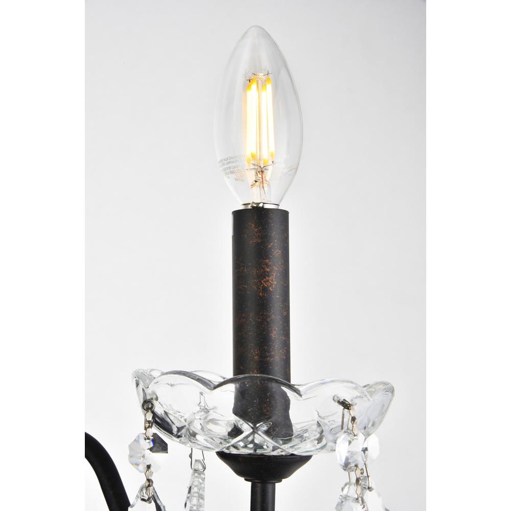 St. Francis 2 Light Dark Bronze Wall Sconce Clear Royal Cut Crystal. Picture 2