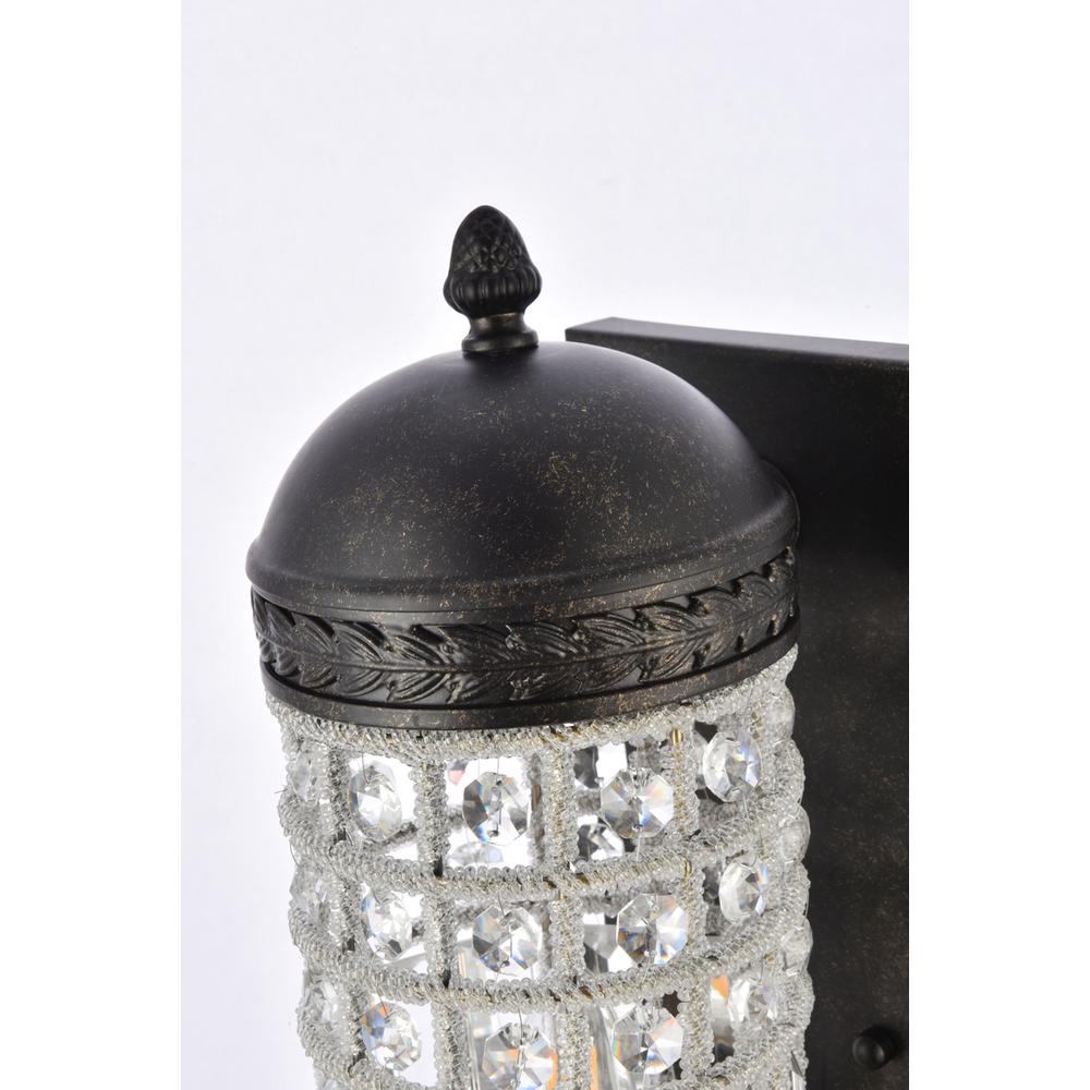 Olivia 1 Light Dark Bronze Wall Sconce Clear Royal Cut Crystal. Picture 3
