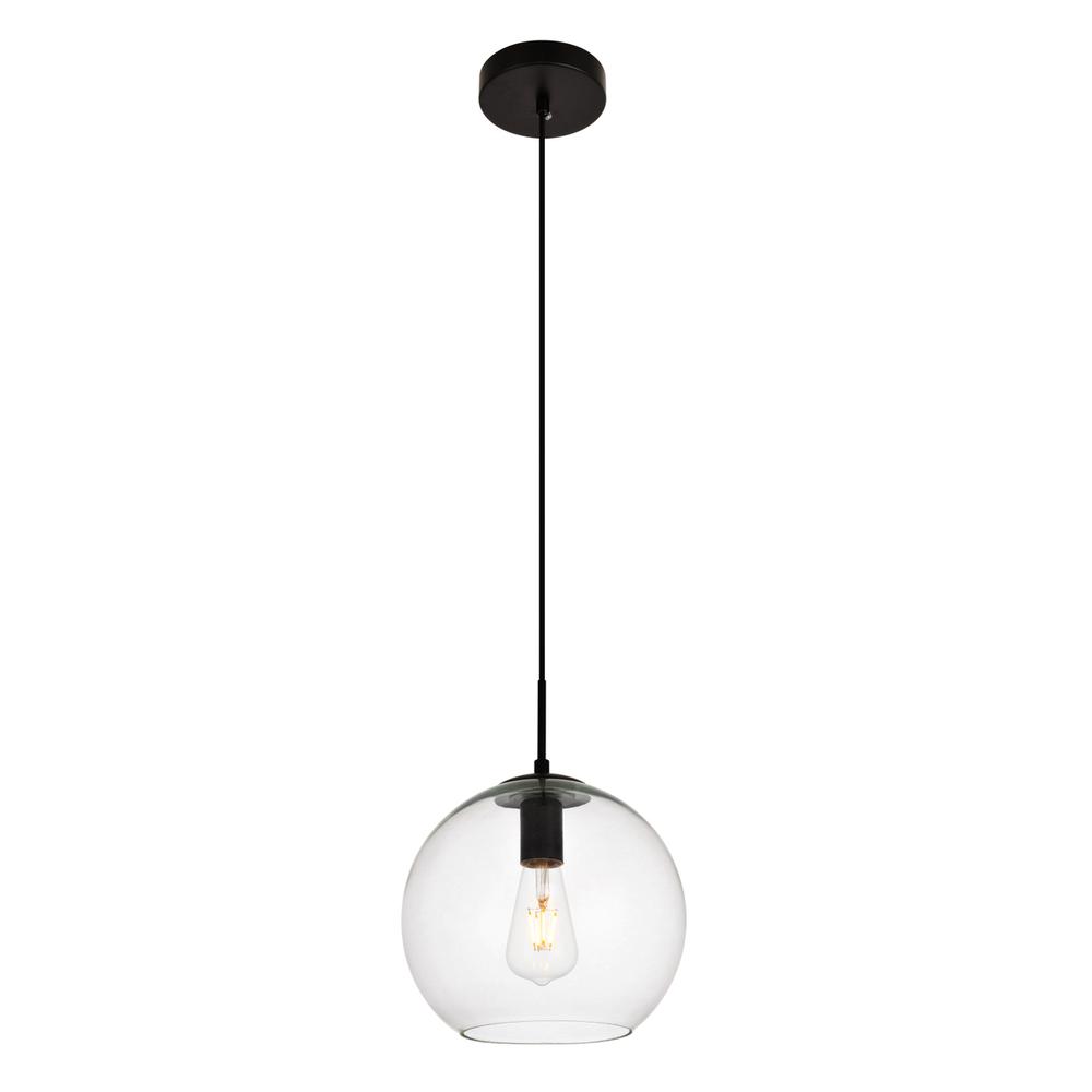 Placido Collection Pendant D9.8 H9.8 Lt:1 Black And Clear Finish. Picture 2