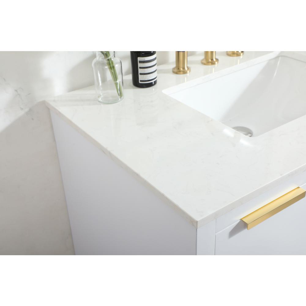 36 Inch Single Bathroom Vanity In White. Picture 5
