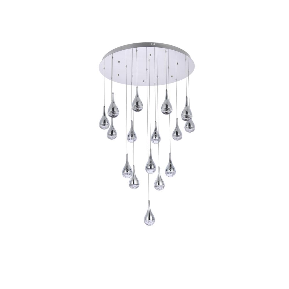 Amherst 36 Inch Led Chandelier In Chrome. Picture 6