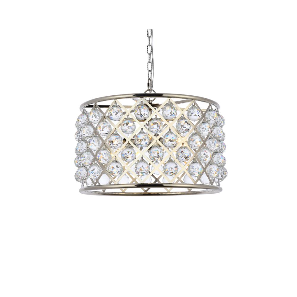Madison 6 Light Polished Nickel Pendant Clear Royal Cut Crystal. Picture 2