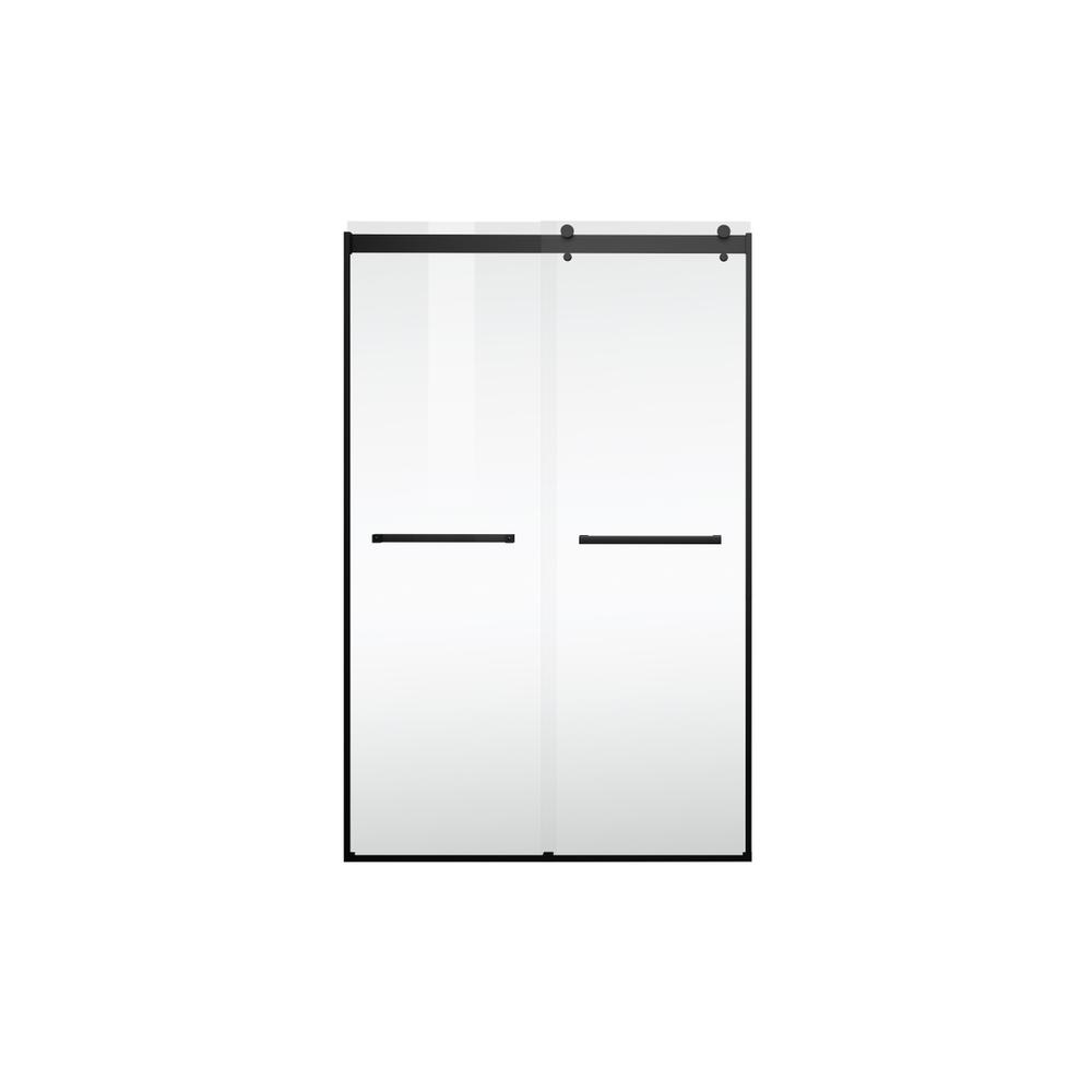 Frameless Shower Door 48 X 76 Matte Black. Picture 10