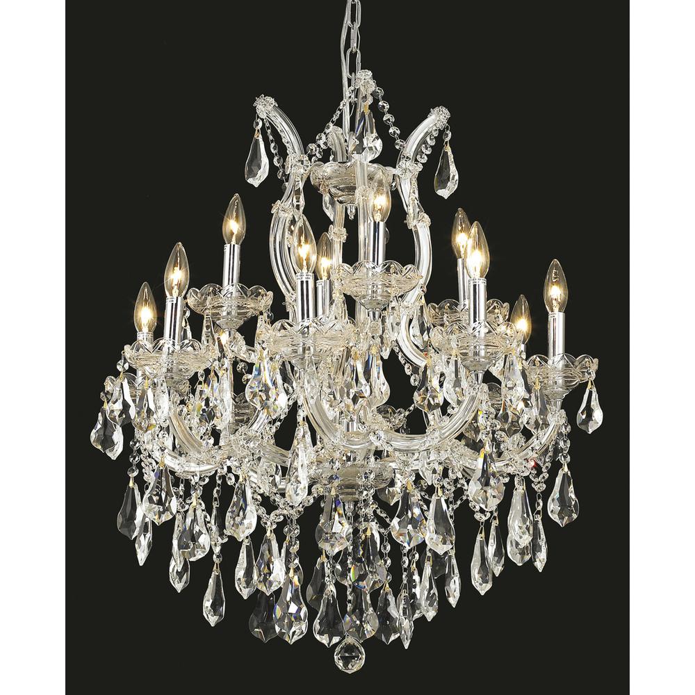 Maria Theresa 13 Light Chrome Chandelier Clear Royal Cut Crystal. Picture 1