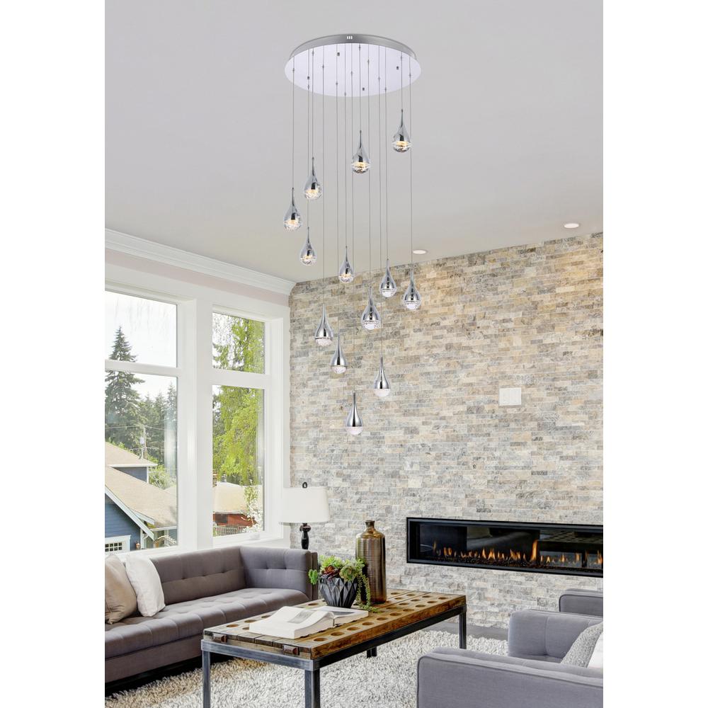 Amherst 30 Inch Led Chandelier In Chrome. Picture 8