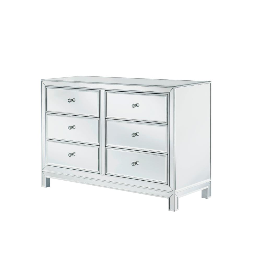 Dresser 6 Drawers 48In. W X 18In. Din. X 32In. H In Antique Silver Paint. Picture 12