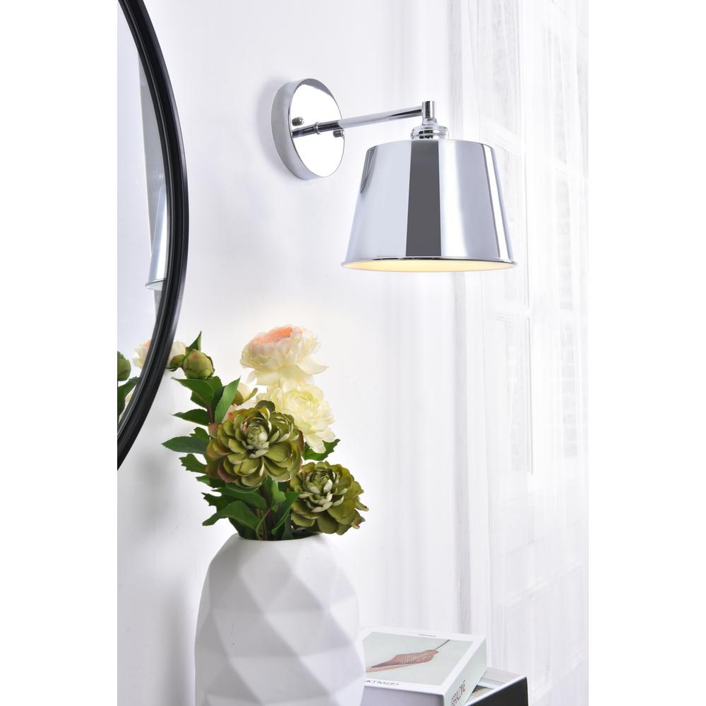 Nota 1 Light Chrome Wall Sconce. Picture 12