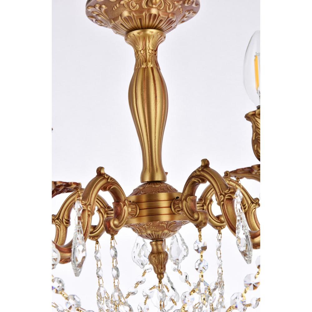 Rosalia 5 Light French Gold Flush Mount Clear Royal Cut Crystal. Picture 5