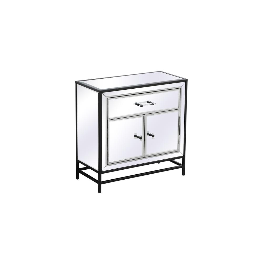 James 28.5 In. Mirrored Cabinet In Black. Picture 5