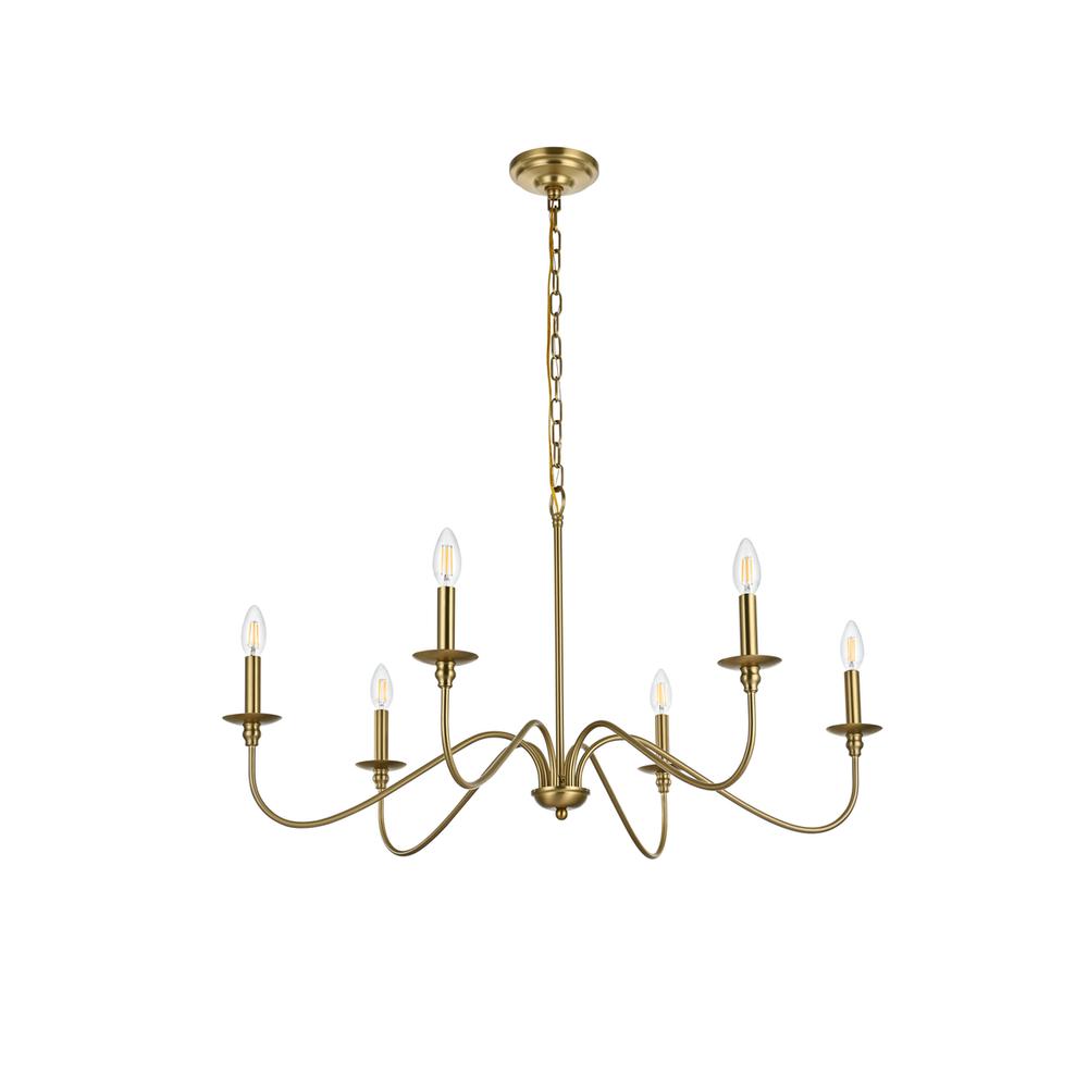 Rohan 36 Inch Chandelier In Satin Gold. Picture 6