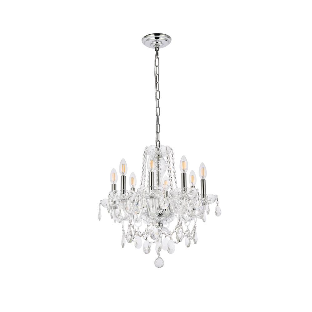Princeton 8 Light Chrome Chandelier Clear Royal Cut Crystal. Picture 6