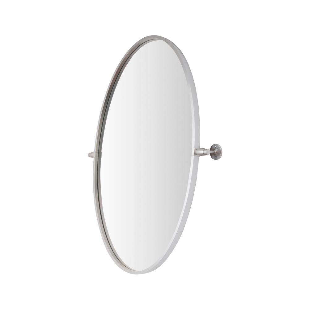 Oval Pivot Mirror 21X32 Inch In Silver. Picture 7