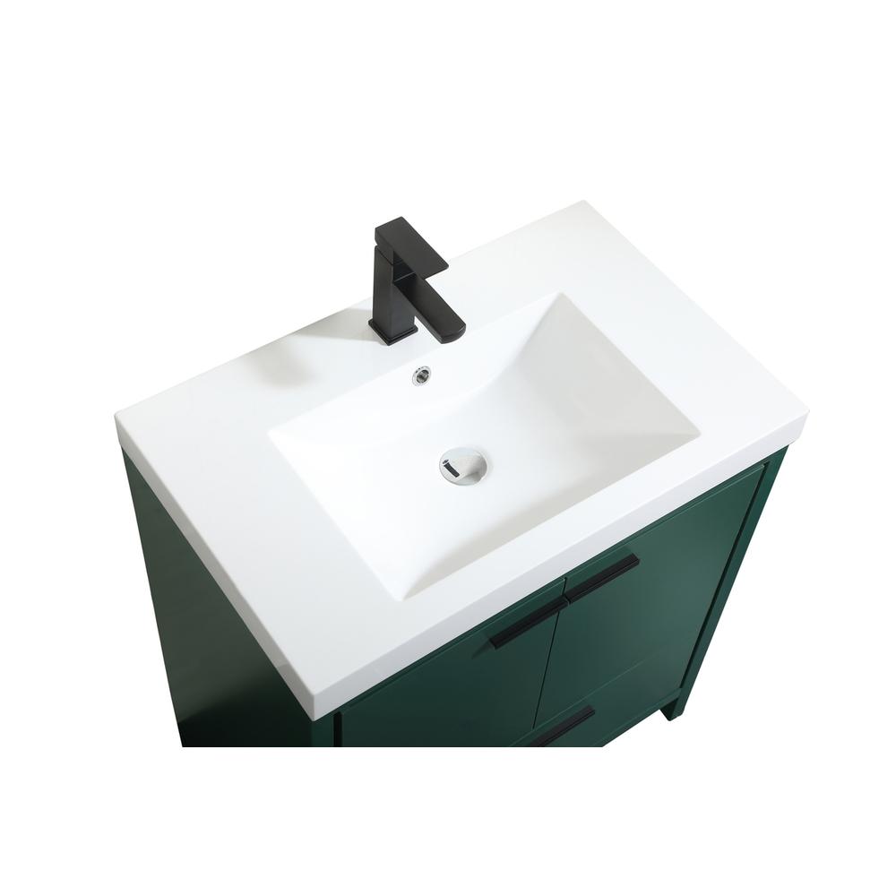 30 Inch Single Bathroom Vanity In Green. Picture 10
