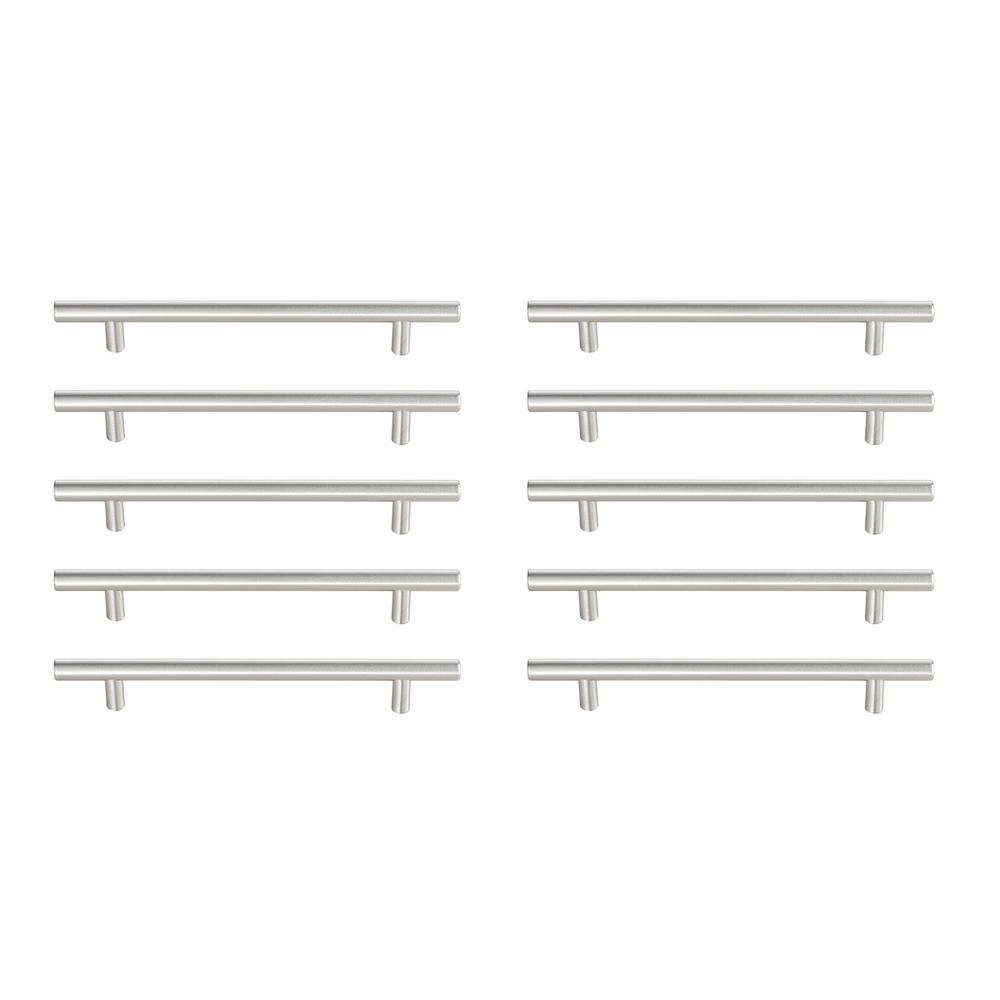 Quinn 6-5/16" Center To Center Brushed Nickel Bar Pull Multipack (Set Of 10). Picture 1