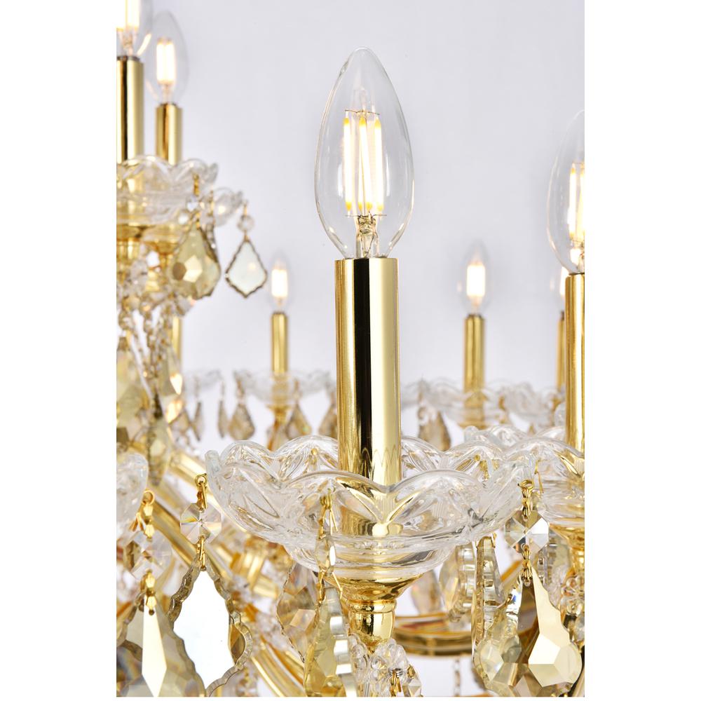 Maria Theresa 49 Light Gold Chandelier Golden Teak (Smoky) Royal Cut Crystal. Picture 4
