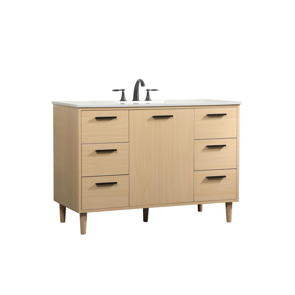 48 Inch Bathroom Vanity In Maple. Picture 7