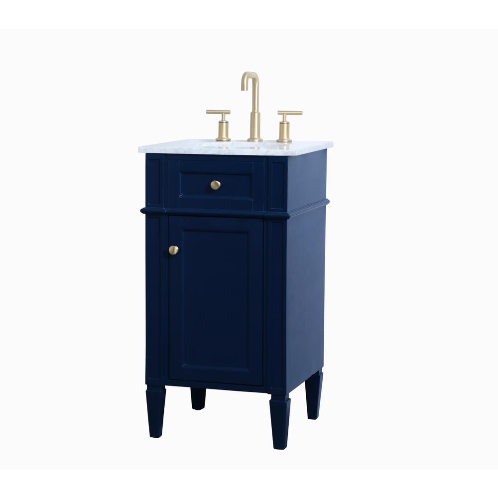 18 Inch Single Bathroom Vanity In Blue. Picture 6