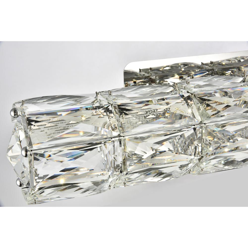 Valetta Integrated Led Chip Light Chrome Wall Sconce Clear Royal Cut Crystal. Picture 4