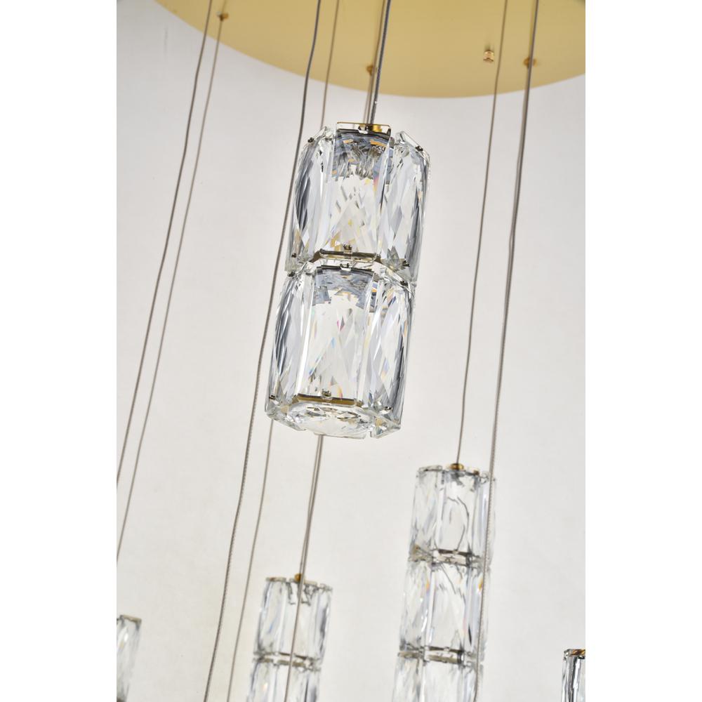 Polaris Led Light Gold Pendant Clear Crystal. Picture 4