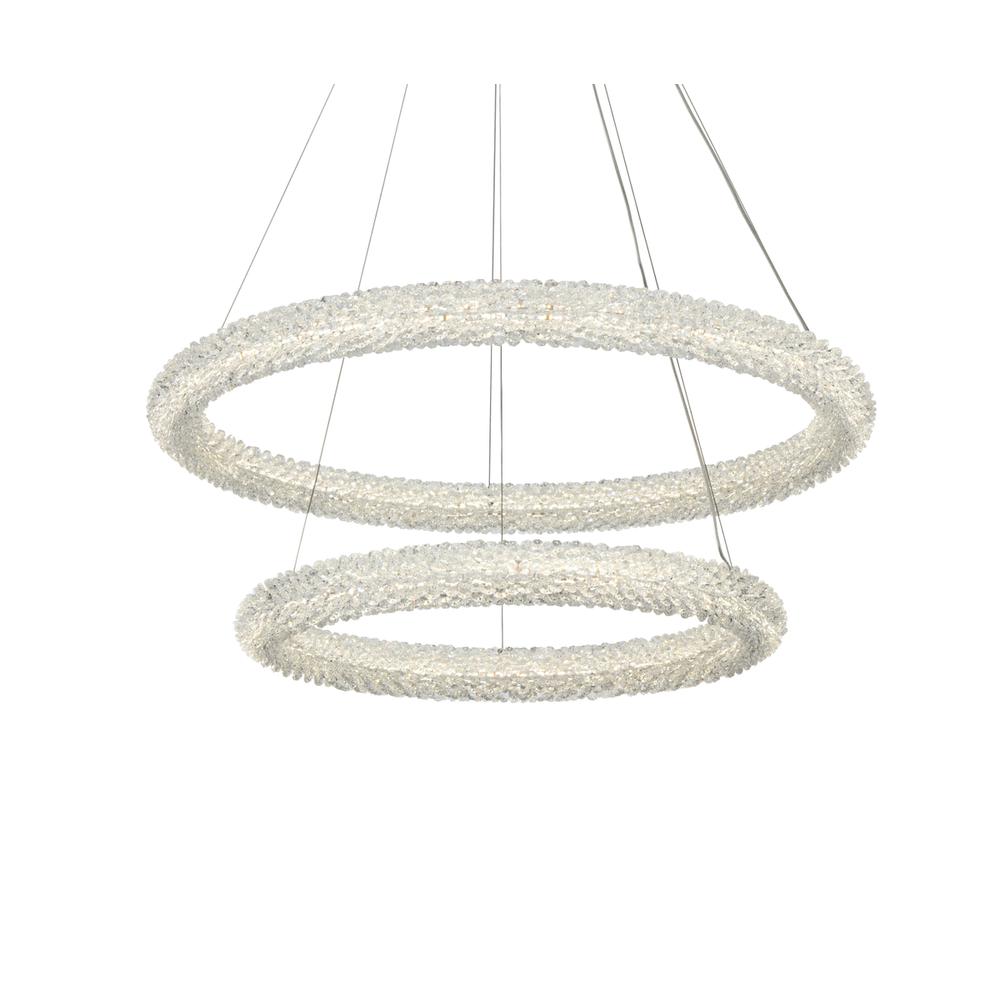 Bowen 32 Inch Adjustable Led Chandelier In Chrome. Picture 4