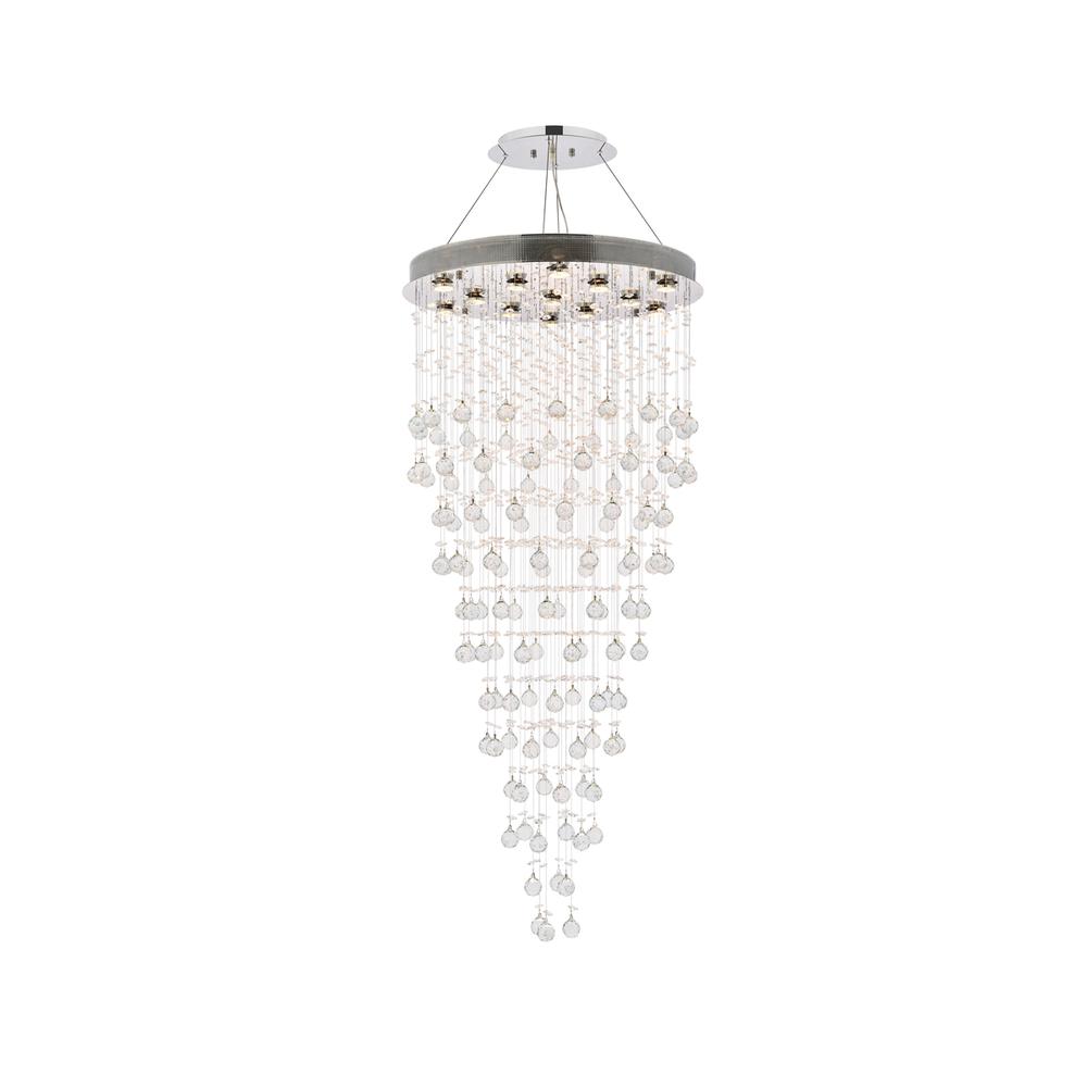 Galaxy 13 Light Chrome Chandelier Clear Royal Cut Crystal. Picture 1