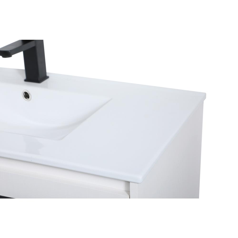 36 Inch  Single Bathroom Vanity In White. Picture 10