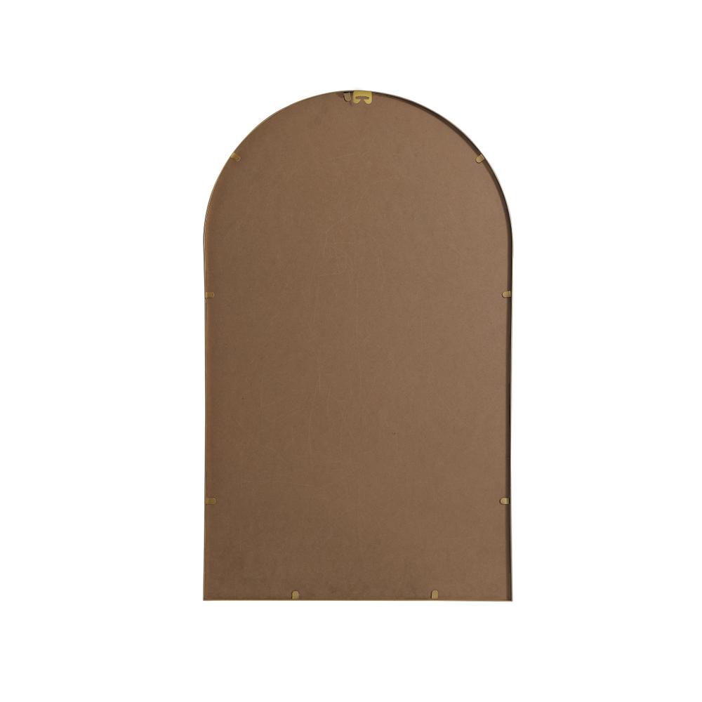 Metal Frame Arch Mirror 24X40 Inch In Brass. Picture 8