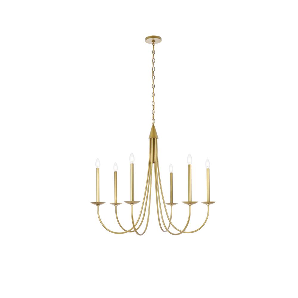 Cohen 36 Inch Pendant In Brass. Picture 1