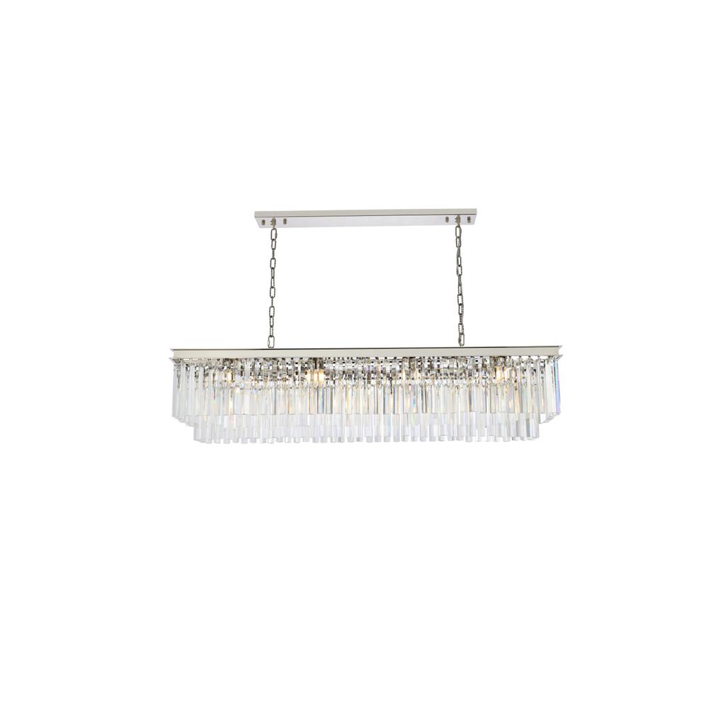 Sydney 12 Light Polished Nickel Chandelier Clear Royal Cut Crystal. Picture 1