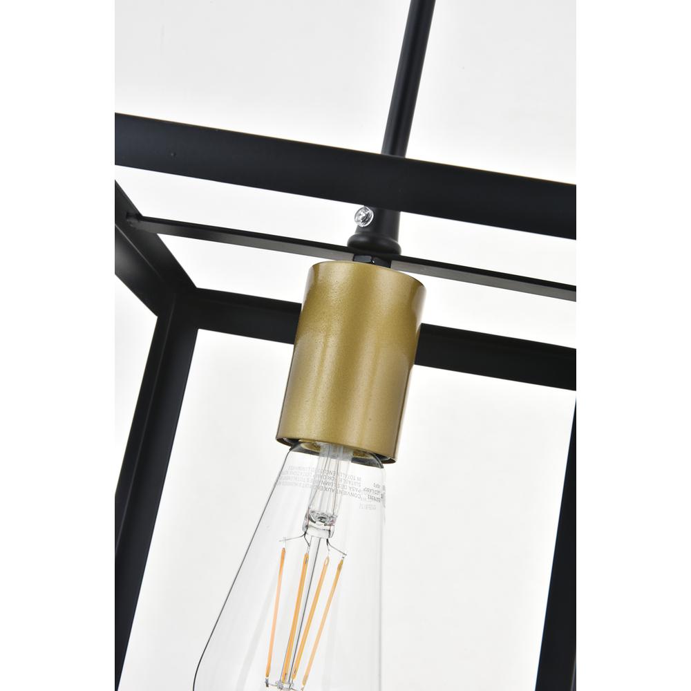 Resolute 1 Light Brass And Black Pendant. Picture 9