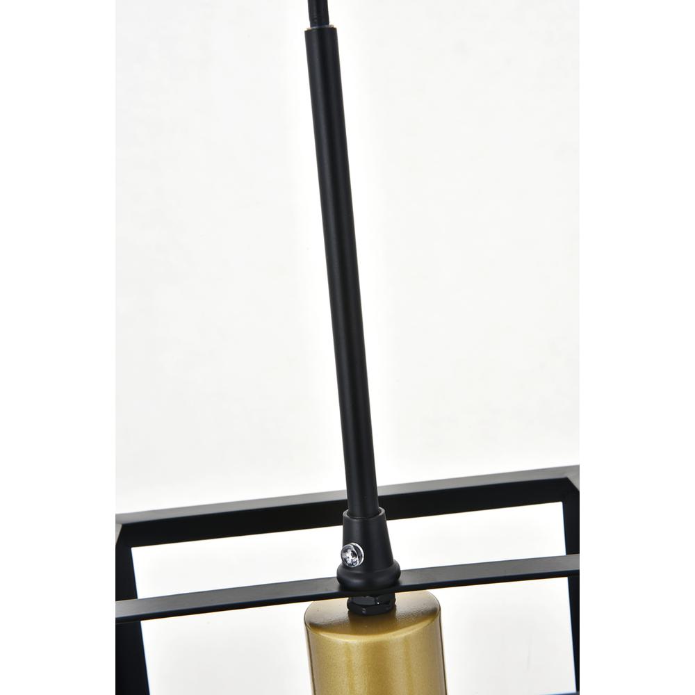 Resolute 1 Light Brass And Black Pendant. Picture 8
