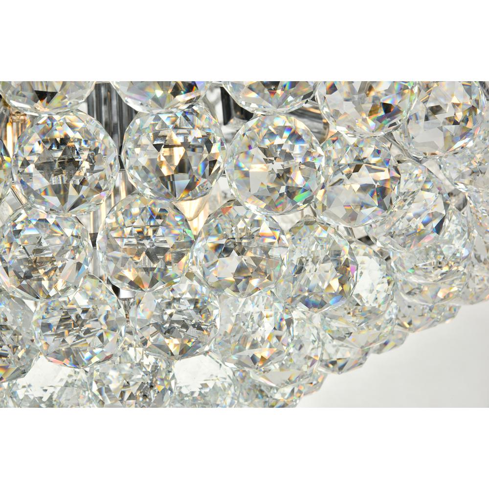 Primo 10 Light Chrome Flush Mount Clear Royal Cut Crystal. Picture 3