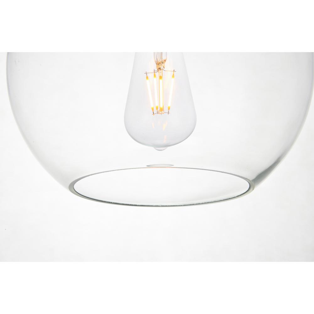 Baxter 1 Light Black Plug-In Pendant With Clear Glass. Picture 2