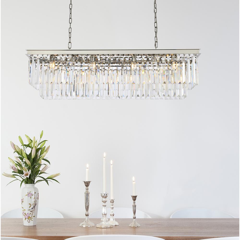 Sydney 12 Light Polished Nickel Chandelier Clear Royal Cut Crystal. Picture 8