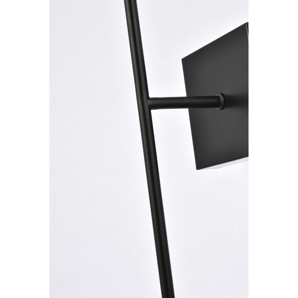 Neri 1 Light Black And Clear Glass Wall Sconce. Picture 6