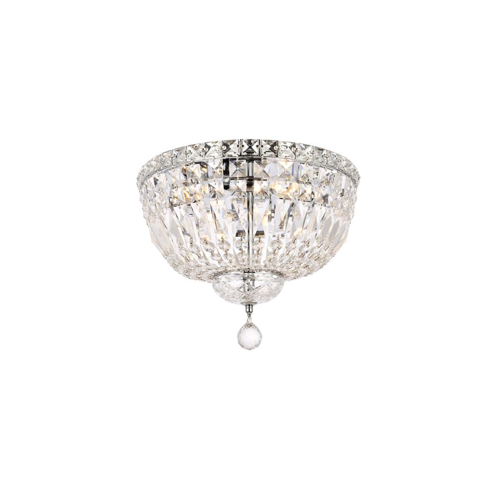 Tranquil 4 Light Chrome Flush Mount Clear Royal Cut Crystal. Picture 2