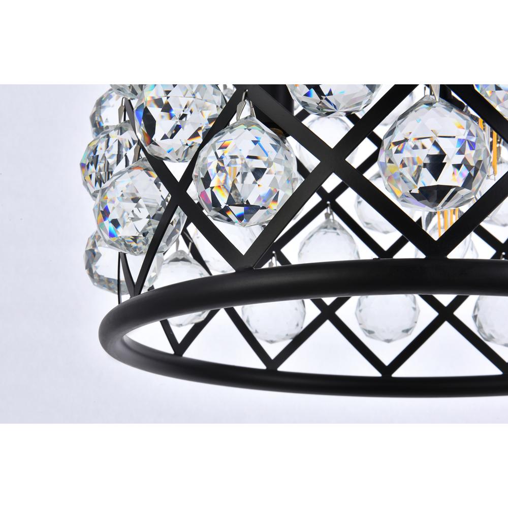Madison 4 Light Matte Black Pendant Clear Royal Cut Crystal. Picture 3