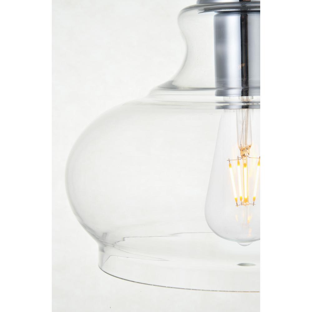 Destry 1 Light Chrome Pendant With Clear Glass. Picture 4